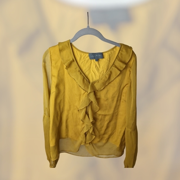 Sunday In Brooklyn Ripple Crepe Blouse - Picture 1 of 6